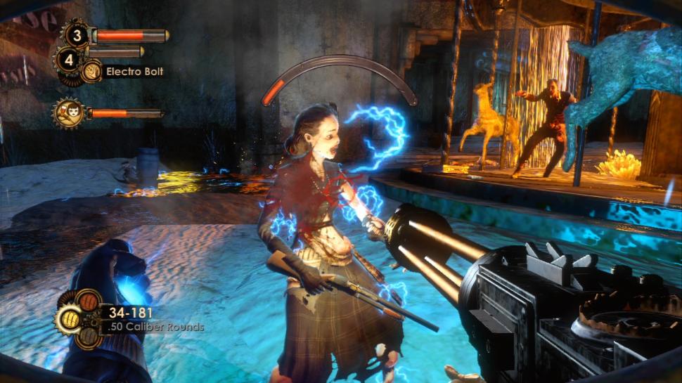 [08/02/10] Bioshock 2 im Test für PS3 und Xbox 360: Noch eine Runde - Vor einem Karussell Splicer besorgen wir es einem Rudel Splicer