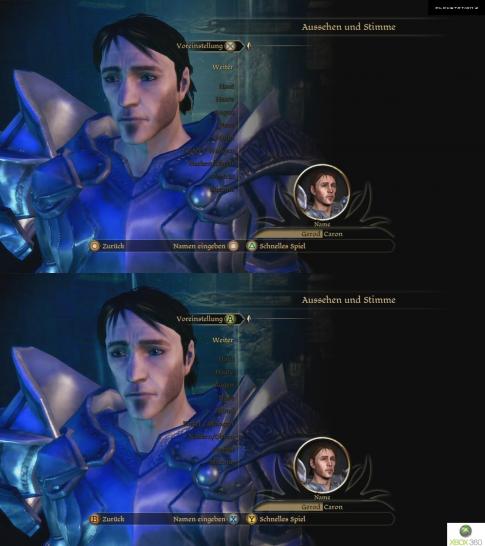 [17/03/10] Screenshot-Vergleich zwischen der PS3- (oben) und Xbox-360-Version (unten) von Dragon Age Origins: Awakening. Klickt auf "Screenshot in HD", um euch die Bilder in der originalen Version anzuschauen. Die Screenshots wurden sowohl auf PS3 als auch Xbox 360 in 720p und mittels eines HDMI-Kabels aufgezeichnet. (1)