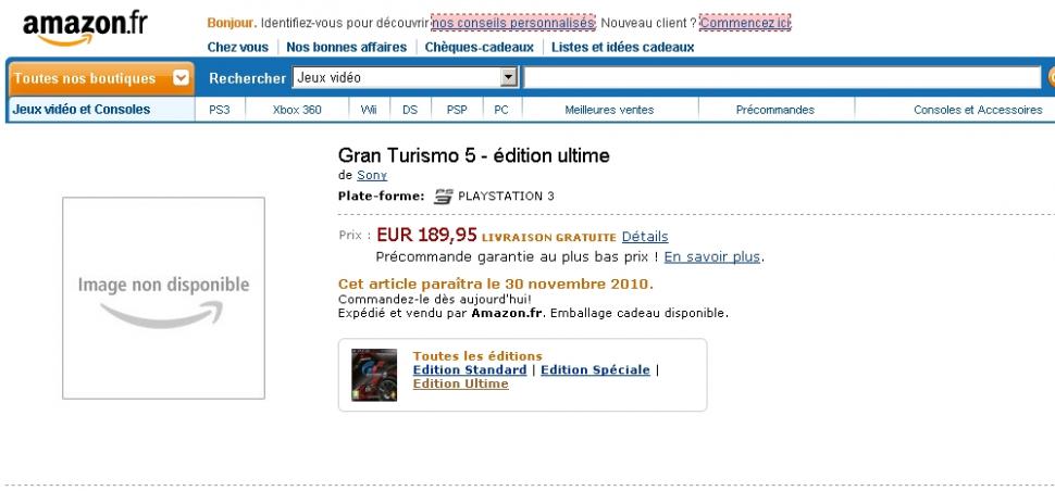 [05/07/10] Gran Turismo 5: Special Editions geleaked
