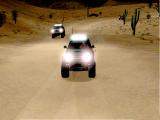 Rasende Jeeps in Zucker-Grafik