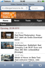 Auch unterwegs auf dem Laufenden bleiben: Videogameszone.de fürs Handy