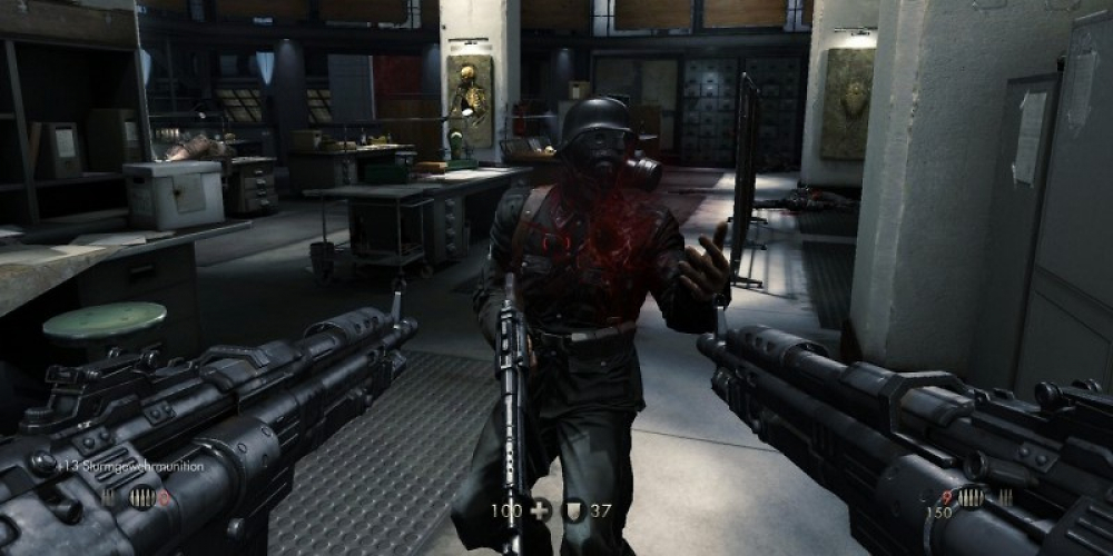 Wie schon im Hauptspiel lassen sich sogar Sturmgewehre und Schrotflinten im "Akimbo"-Modus nutzen. Sprich: Ihr haltet eine Knarre in jeder Hand. (PC)