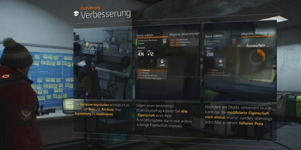 The Division - Guide: So verändert ihr gezielt einen Ausrüstungs-Bonus per Zufallsprinzip - Tipp
