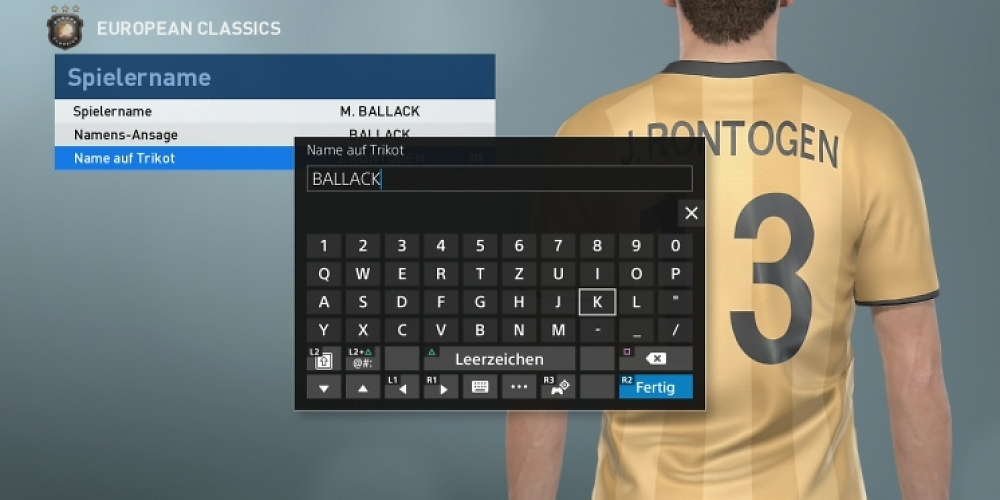 Michael Ballack als Classic Player im Europa-Team.
