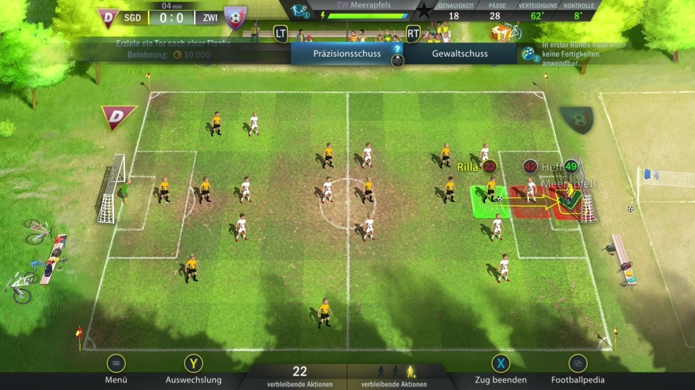 Football, Tactics and Glory im Test: Liebloser Konsolen-Port des spaßigen Mini-Managers