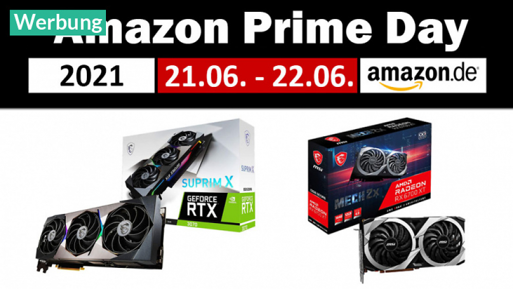 Amazon Prime Day: Grafikkarten-Deals beim Prime Day, Angebote für RTX 3070, Radeon RX 6800 XT