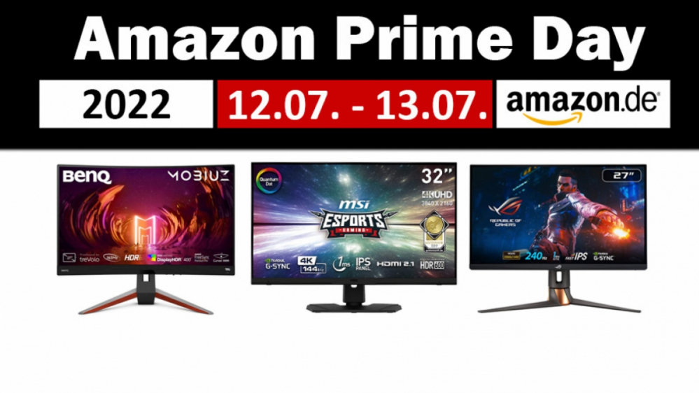 Prime Day 2022 Gaming-Monitor: Top-Angebote 27-34 Zoll QHD/4K 144-240 Hz