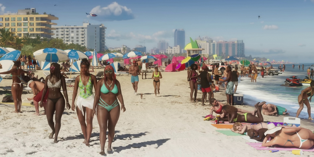 Blick auf den Strand von Vice City.
