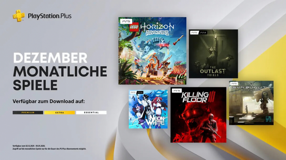PS Plus im Dezember: Die monatlichen Spiele sind bekannt - diesmal gibt es gleich fünf Titel