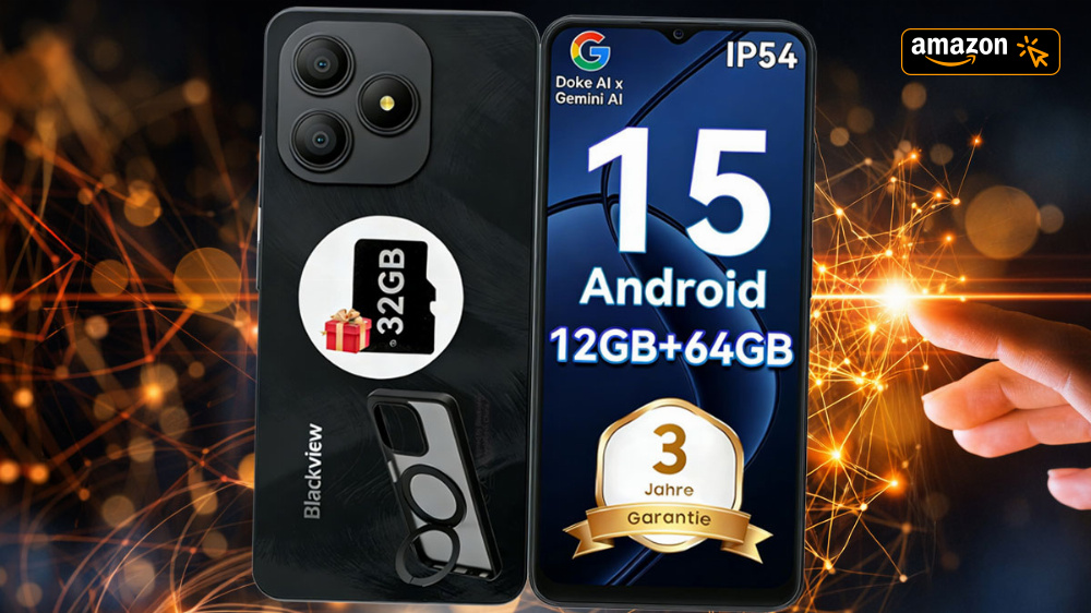 Amazon-Deal: 6,56-Zoll-Android-Smartphone nur 79,99€ inkl. Handyhülle, Speicherkarte und 3 Jahren Garantie