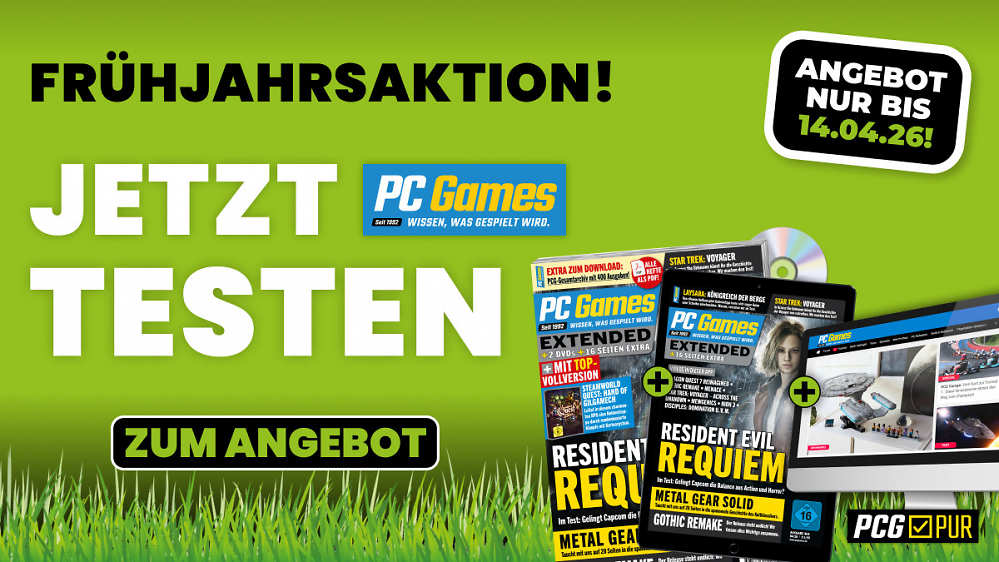 PC Games Frühlingsaktion: 3 Ausgaben im Abo zum absoluten Sparpreis ab 1 Euro pro Monat!