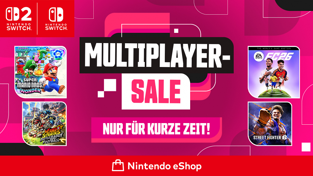 Gratis-Monate Nintendo Switch Online und bis zu 80% Rabatt - Das ist der Multiplayer-Sale im Nintendo eShop!