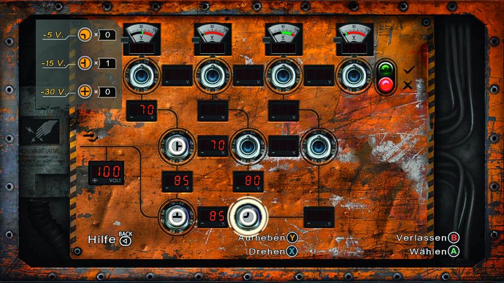 Lost: Das Spiel (Via Domus) - Die Schalttafel-Rätsel werden mit der Zeit richtig knifflig.