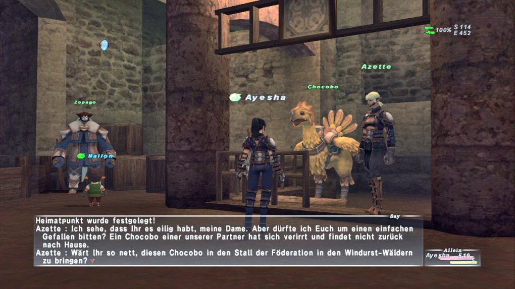 Im Chocobo-Stall wird man manchmal mit Missionen überrascht.