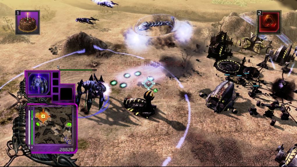 Epische Einheiten, hier ein Eradikator Hexapod der Scrin, sind ebenso langsam wie unaufhaltsam.