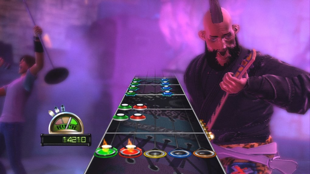 …und ihn einige heiße Riffs spielen lassen.