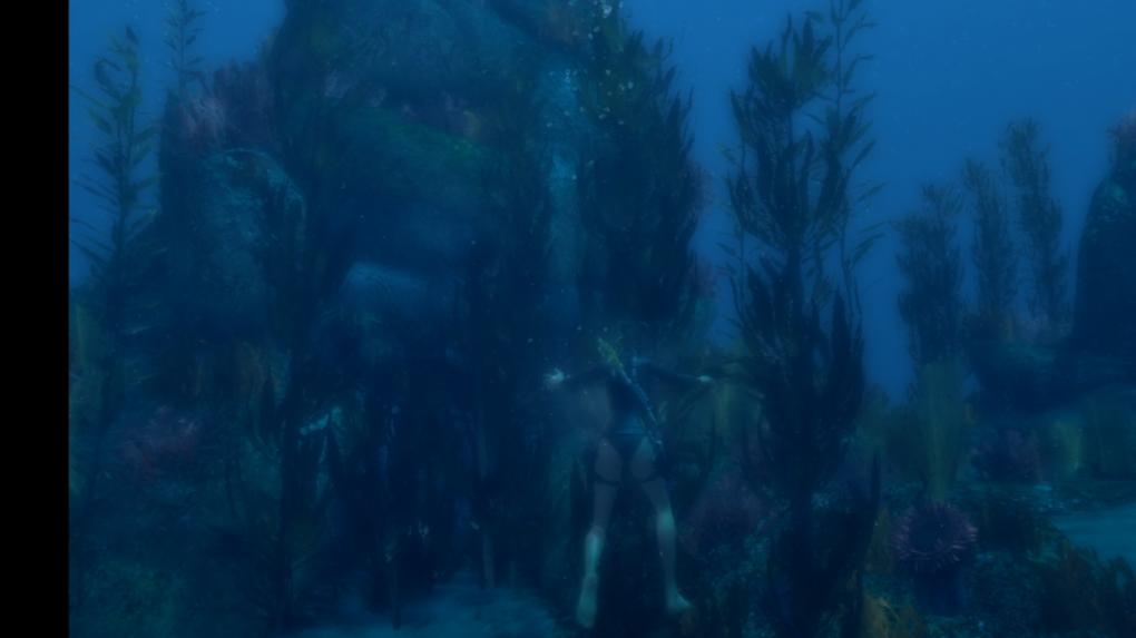 Das Meer ist trüb und die Sicht ist schlecht.