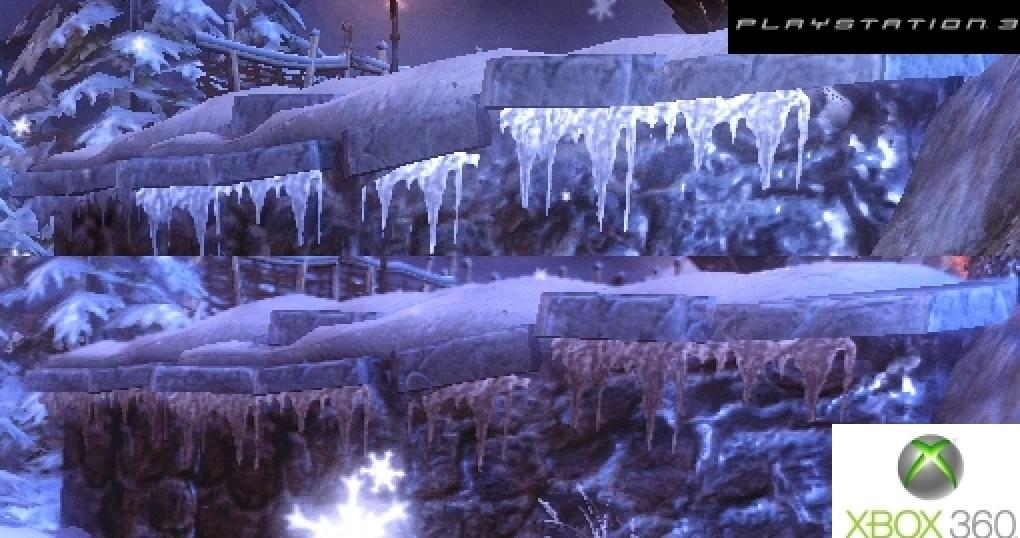 Ganz klarer Sieger: die PS3-Fassung von Overlord 2. Das Eis bietet einen höheren Detailgrad.