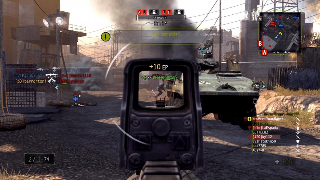 Kostenpflichtig: Waffen-Upgrades wie dieses Reflex-Visier müssen erst mit verdienten Skill-Punkten freigeschaltet werden.