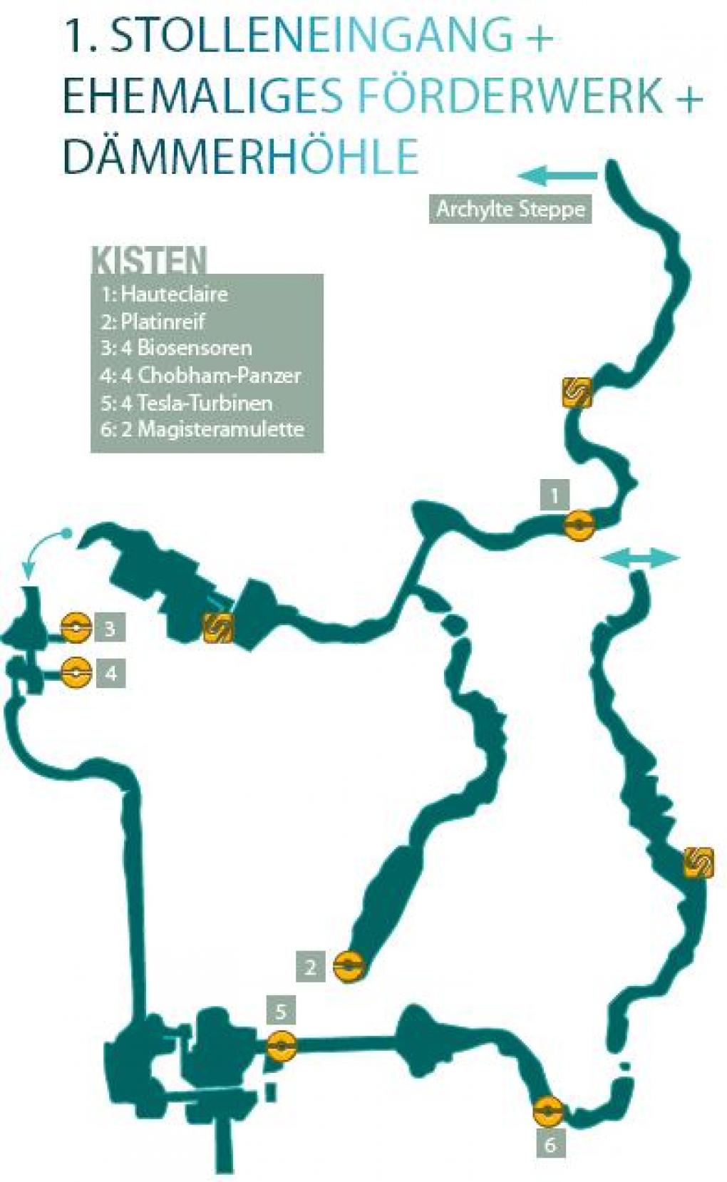 1. Stolleneingang + Ehemaliges Förderwerk + Dämmerhöhle