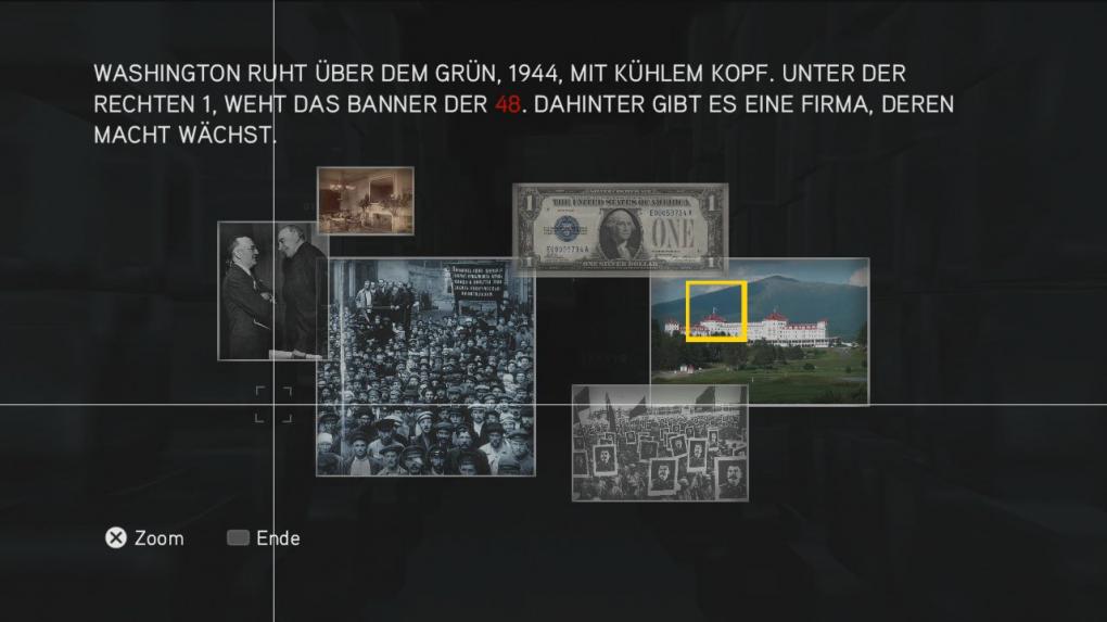 Assassin's Creed: Brotherhood Komplettlösung: Glyphen-Rätsel Nr. 3: Das zu findende Geheimzeichen versteckt sich auf der linken Flagge im Bild ganz rechts. Fahrt darüber und drückt die X-Taste. (1)