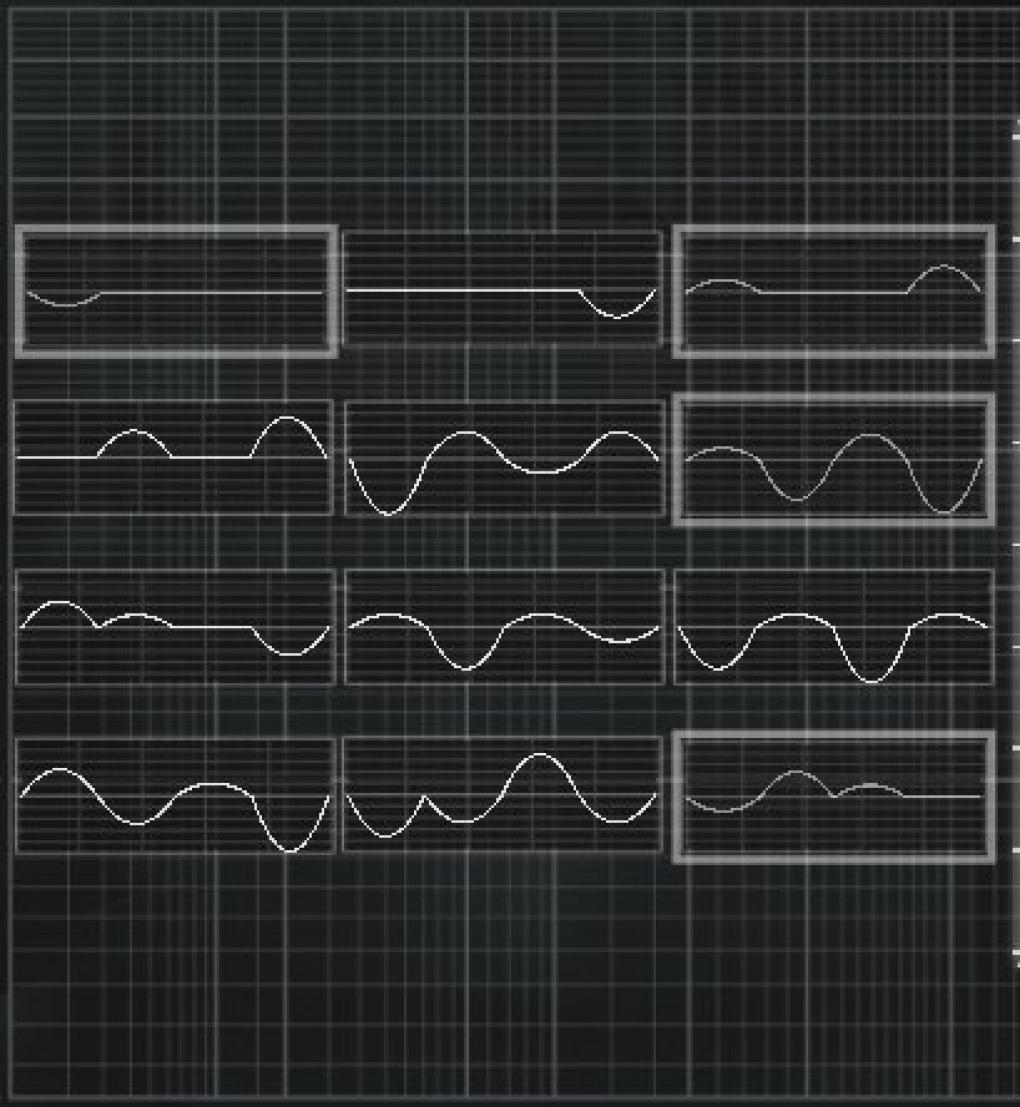 Assassin's Creed: Brotherhood Komplettlösung: Glyphen-Rätsel Nr. 9: Aus diesen vier Wellenmustern entsteht das gewünschte Resultat.