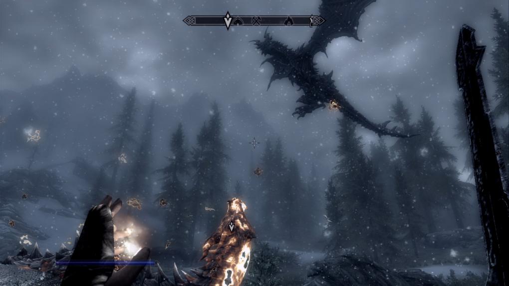 Noch sind es zwei Drachen, aber zum Glück bekämpfen wir danach nur Sahloknir, der hier soeben ins Leben zurückgerufen wird.