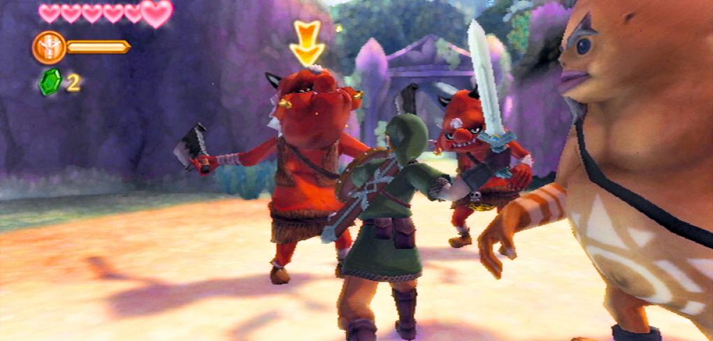 Link kämpft gegen fiese Gegner. 