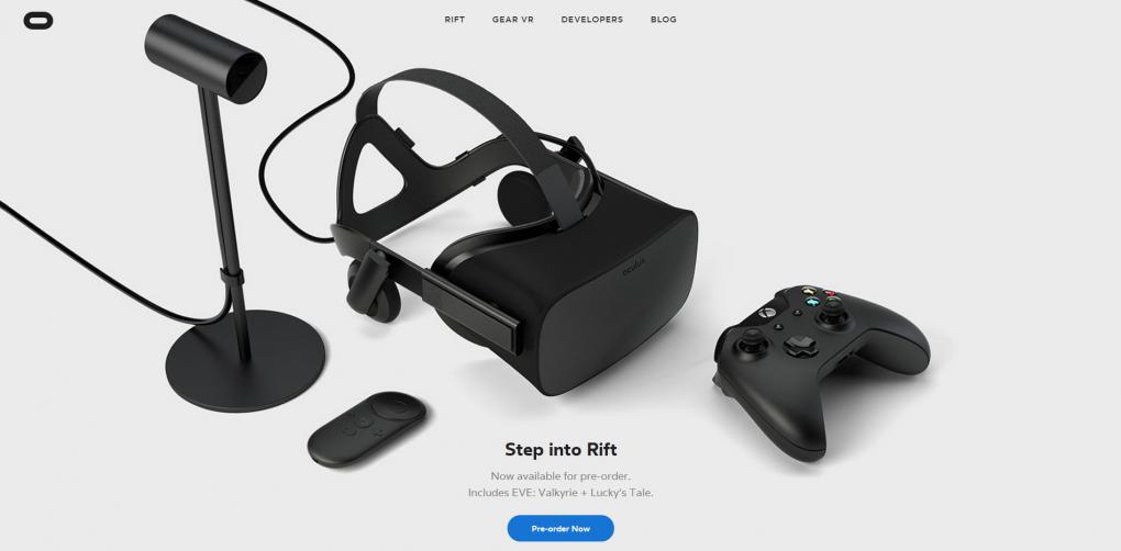 Oculus Rift, der Sensor, ein Xbox-One-Pad und eine Fernbedienung.