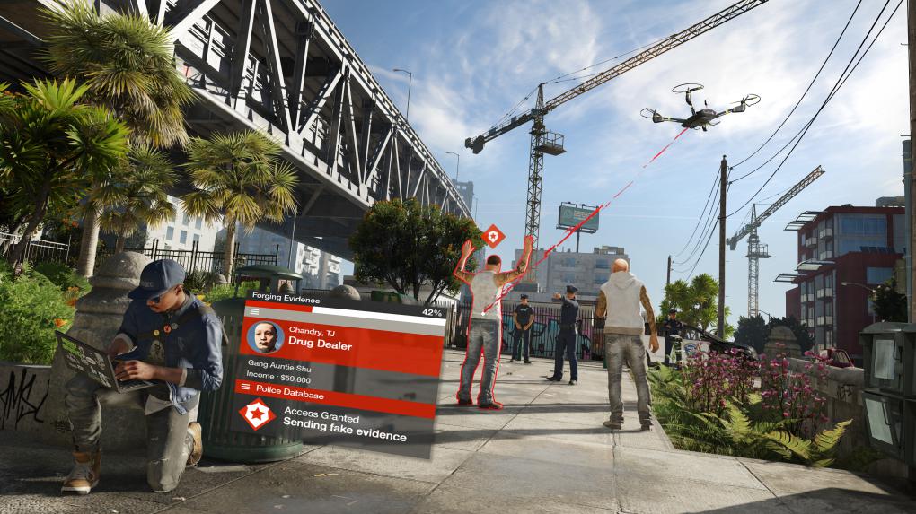 Mehr Hacking Power: In Watch Dogs 2 ist der Einsatz von Drohnen möglich, etwa zum Gegner abzulenken.
