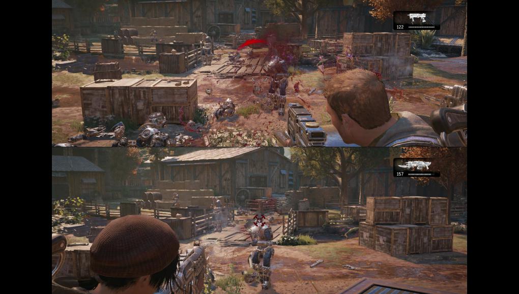Im Splitscreen-Modus werden Detailgrad und Auflösung nur leicht heruntergeschraubt, so dass jede Menge Koop-Spaß aufkommt. (Xbox One)