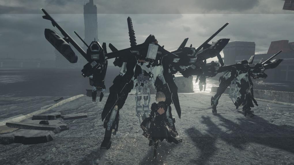 Gundam lässt grüßen: Regelmäßig nehmt ihr in den Flugmaschinen Platz. Sie funktionieren in zwei Modi, einmal als Mech, zum anderen als Flugzeug.