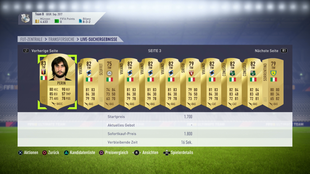 Die besten FUT-Spieler aus Italien.