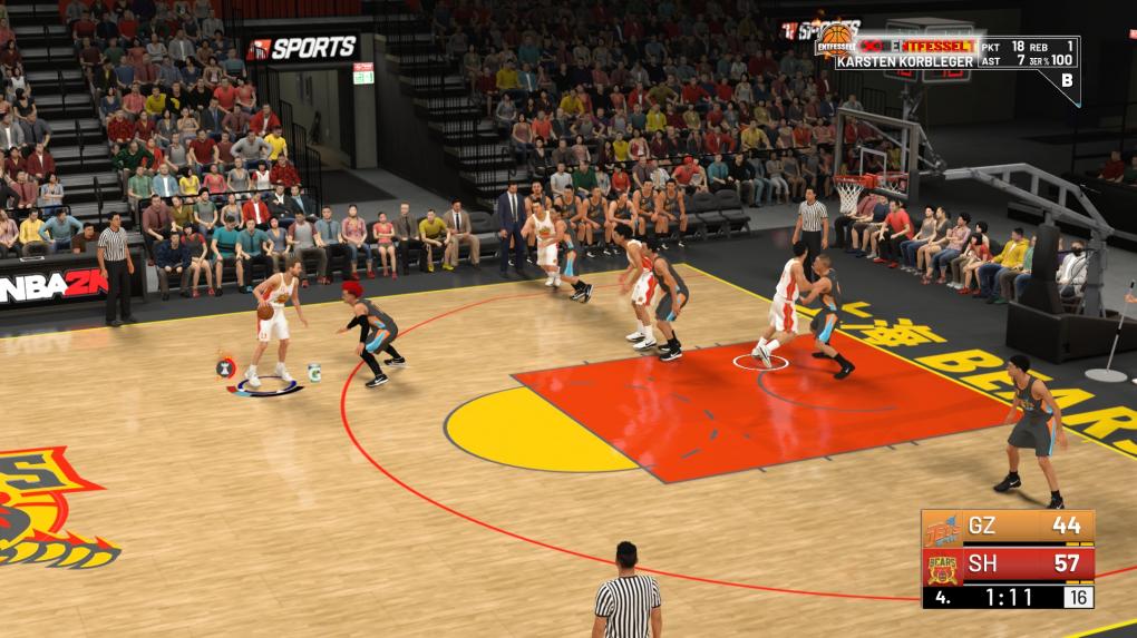 NBA2K19 im Test: Die neue Entfesselt-Funktion in Aktion. 