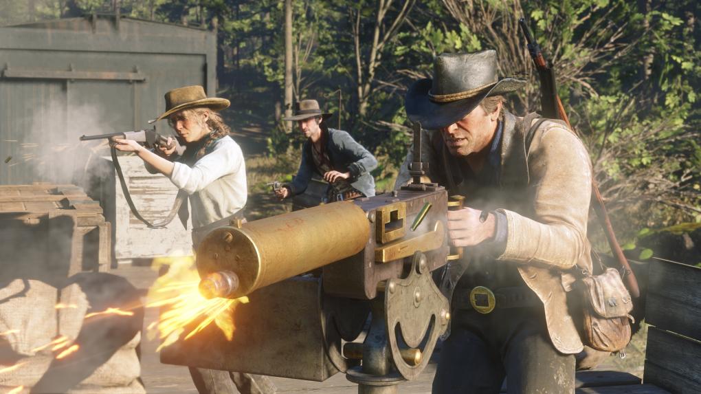 Die Gatling Gun wurde tatsächlich schon 1861 erfunden.
