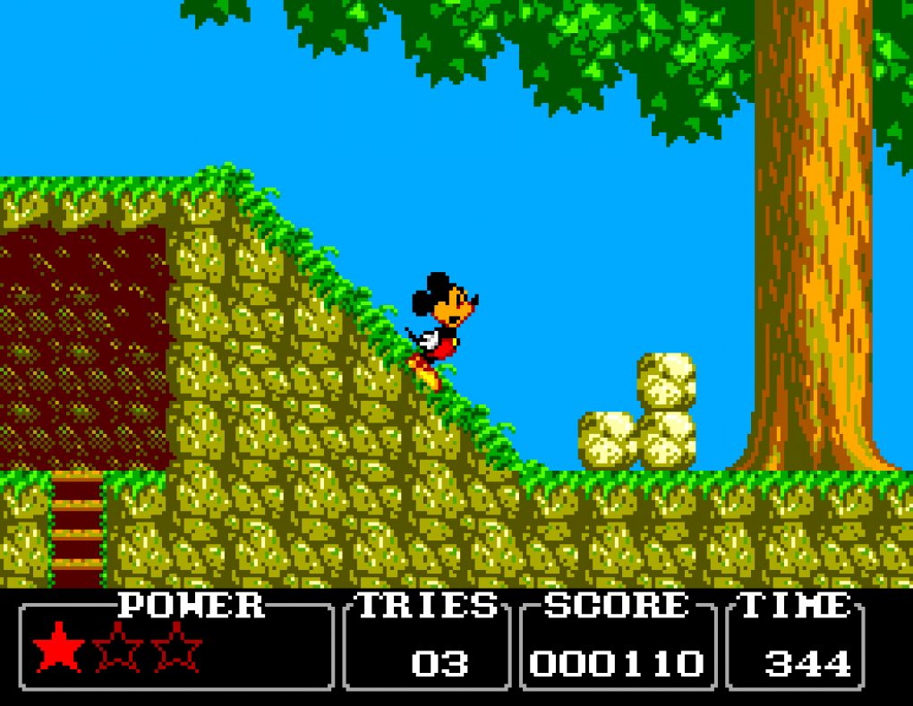 <strong>4. Castle of Illusion starring Mickey Mouse</strong><br>
Release: 1990<br>
Entwickler/Publisher: Sega (AM7) / Sega