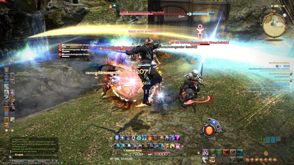 FF14: Shadowbringers im Test -&nbsp;Die Revolverklinge ist ein Tank-Job, der mit seinen Komboketten aber auch einiges an Schaden verursacht.