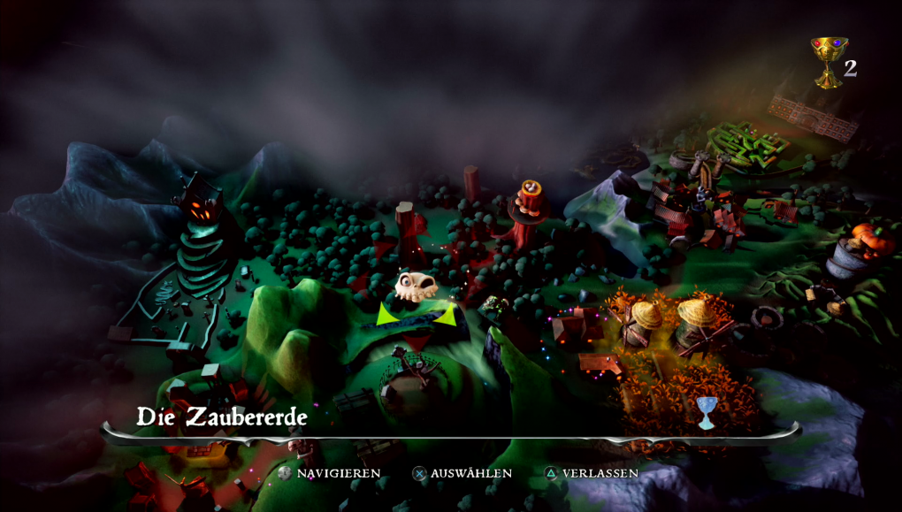 Über die Landkarte steuert ihr die unterschiedlichen Levels an. Diese kann man in unterschiedlicher Reihenfolge angehen oder wiederholen. <br> &nbsp;