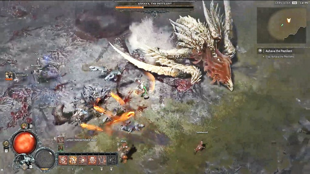 Die drei bisher bekannten Klassen Barbar, Zauberer und Druide im Charakterauswahlbildschirm, der stilistisch nicht zufällig an Diablo 2 erinnert. (2)