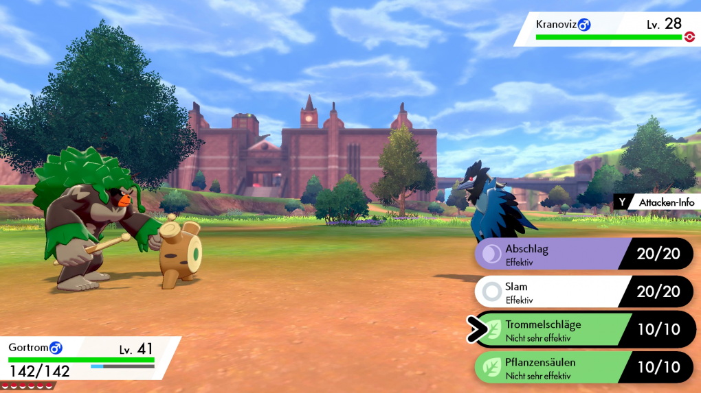 Drittentwicklung Gortrom ist ein imposantes Gorilla-Pokémon mit einer Vorliebe zu trommeln.&nbsp;