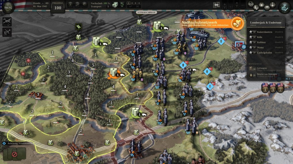 Das Logistigsystem ist zwar recht einfach gestrickt, verändert die Spielmechanik aber stark.