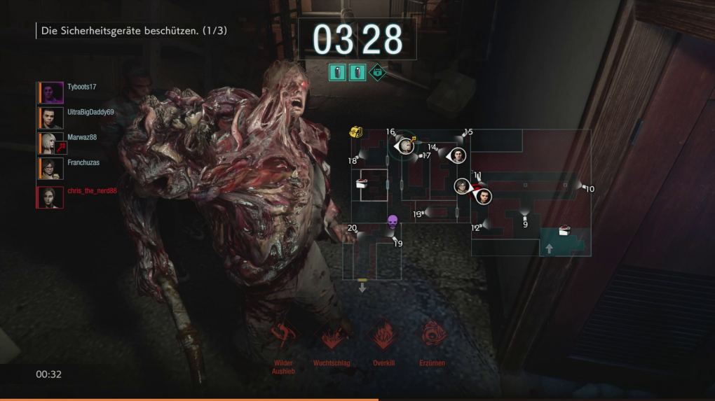 Im Multiplayer-Modus kann man Zombies und andere Kreaturen auch selbst steuern. Hier kontrollieren wir G-Birkin.