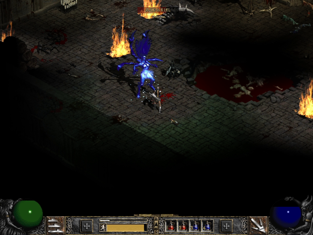 Der erste größere Boss im Spiel ist Andariel, eine der niederen Übel.