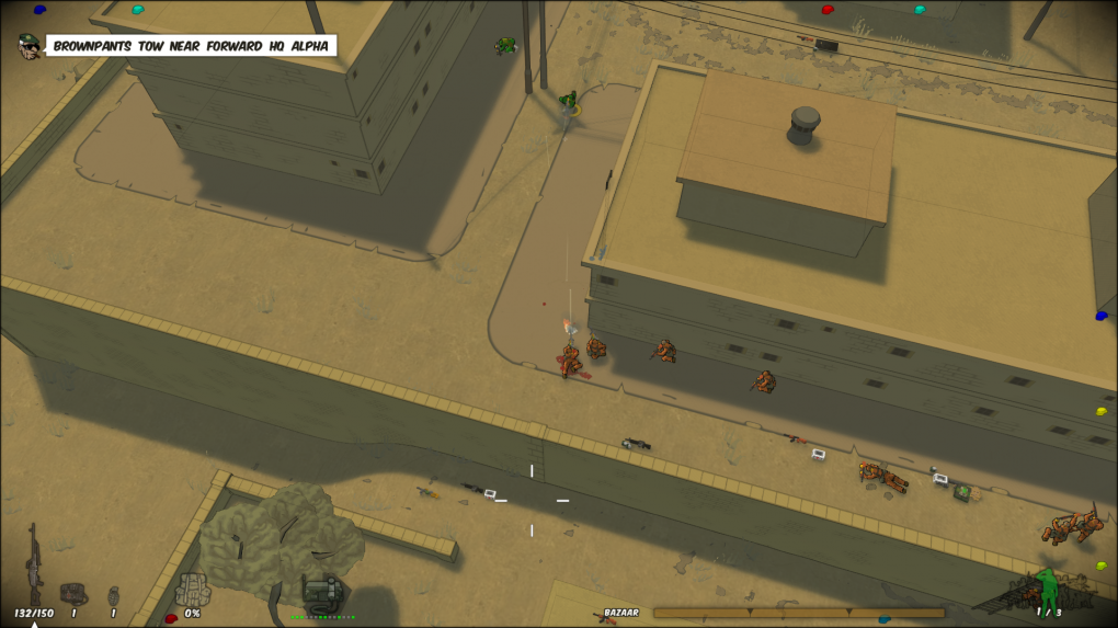 Im kleinen Indiespiel Running with Rifles geht es nicht nur um physische Auseinandersetzungen mit Waffengewalt, sondern auch um Kontrolle des Raumes. <br> &nbsp;