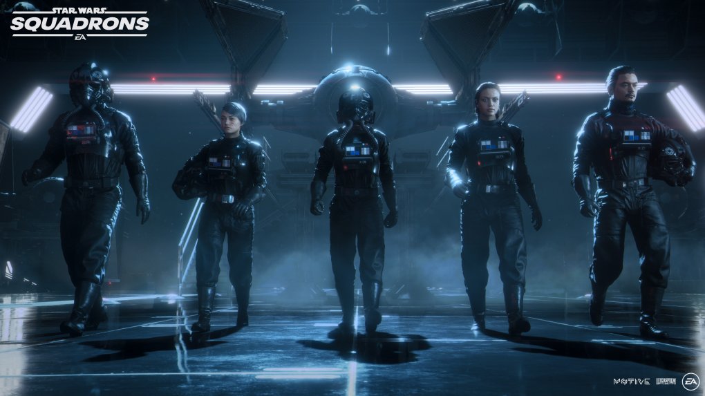 Eine Staffel aus fünf Piloten ist das zentrale Markenzeichen des Spiels, um das sich alle Spiemodi drehen.