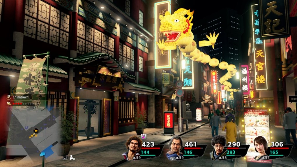 Ein großer Drache zieht sich durch den kompletten Stadtteil Chinatown.