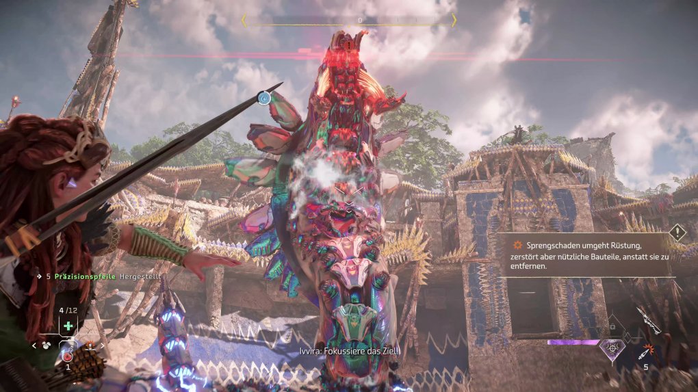 Auch in Forbidden West trifft Aloy wieder auf jede Menge eindrucksvolle Maschinengegner.