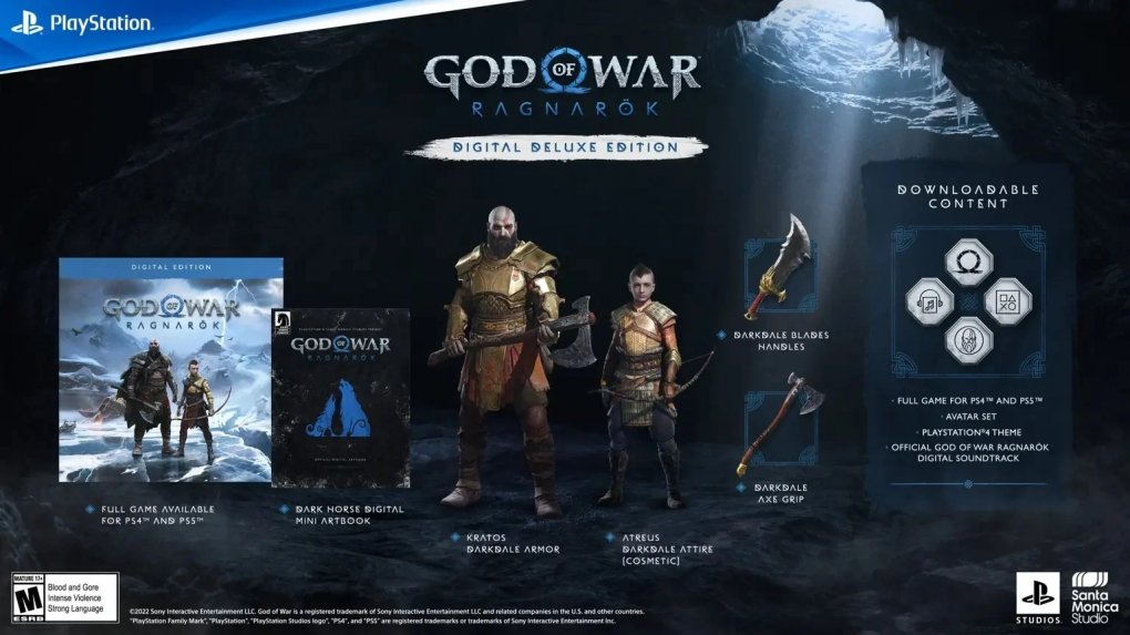 Die Digital Deluxe Edition von God of War Ragnarök