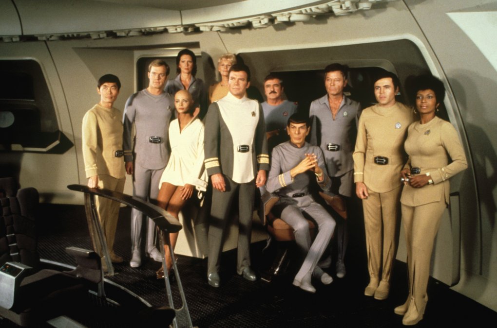 1979 nach zehn Jahren wieder vor der Kamera: Die Crew der Enterprise<br> &nbsp;