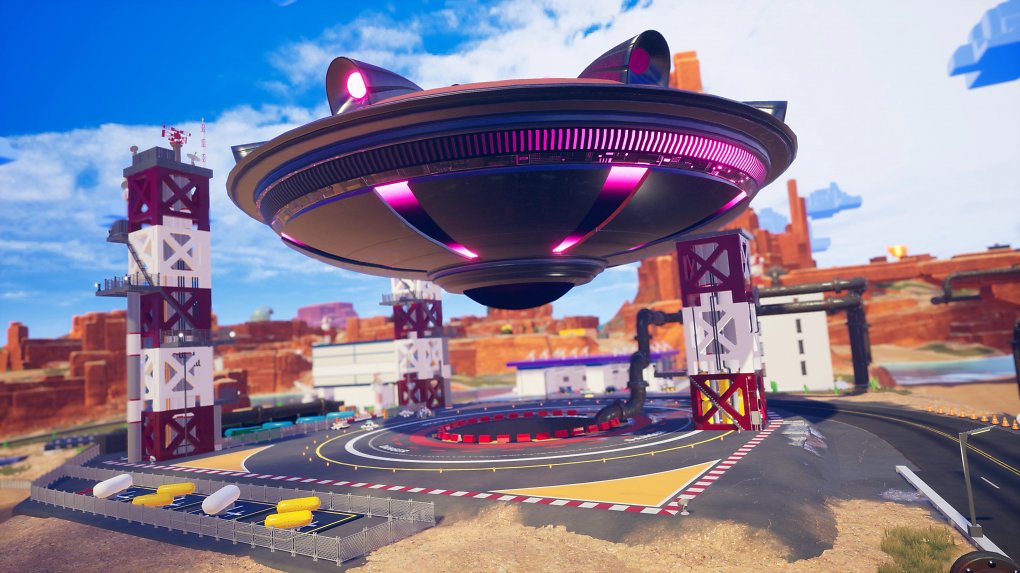 Ein UFO in Lego 2K Drive